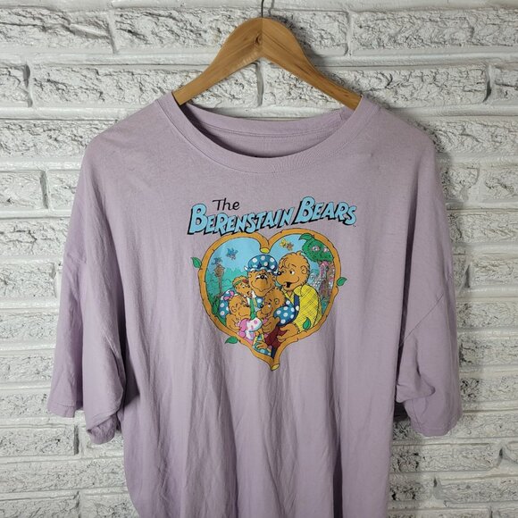 Bearenstain Bears One Size Tee Womens 1X Plus Muted Lavender Graphic NOV180E - Picture 3 of 8